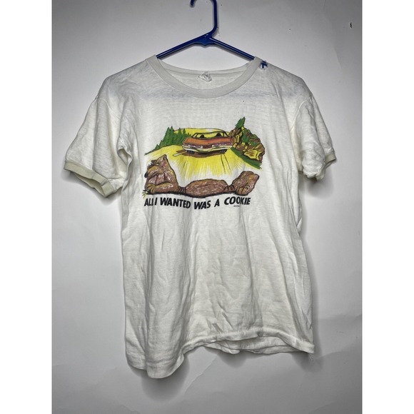 American Vintage Other - Vintage Obscure Tee‎ Shirt Size Small Obscure White FLAW Dog 70s